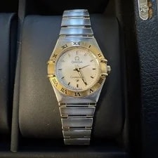 Omega — Omega Constellation White Shell Gold Stainless Steel 22.5mm — Watch — resale