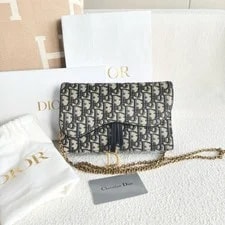 Dior — Dior Saddle Classic Monogram Removable Metal Chain - Excellent #Tulcdb — Handbag — resale