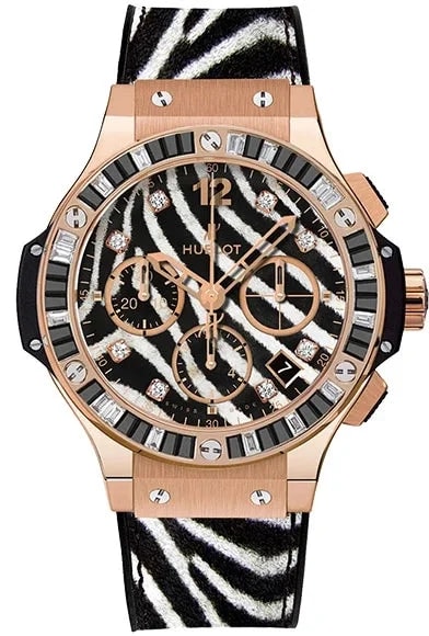 Worldofluxuryus — Hublot Big Bang Zebra 41 Mm 18K Rose Gold & Diamonds — Watch — resale