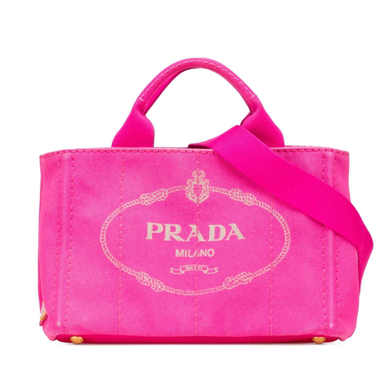 Prada — Small Canapa Logo Satchel — Handbag — resale
