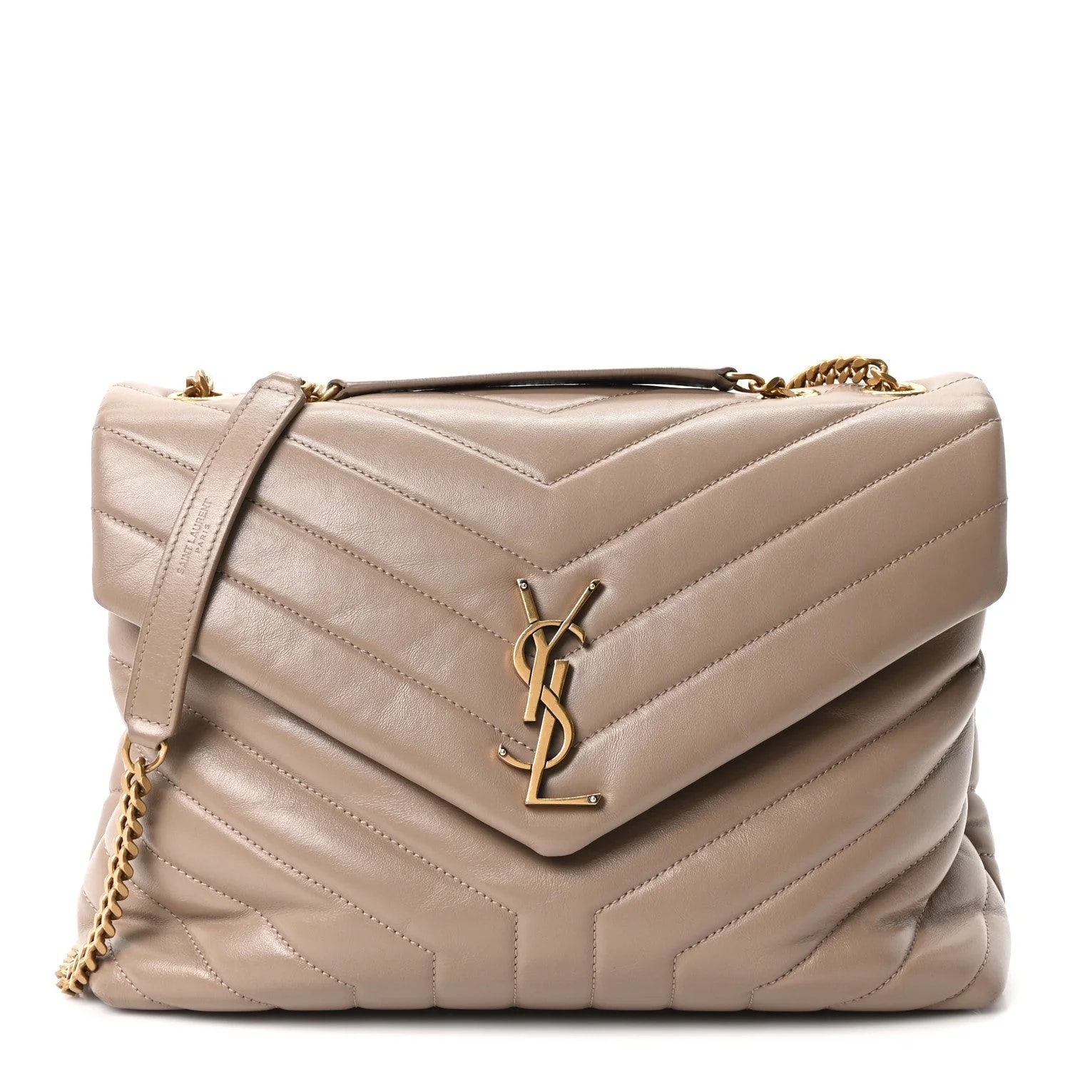 Saint Laurent — Y Medium Loulou Chain Satchel Dusty — Handbag — resale