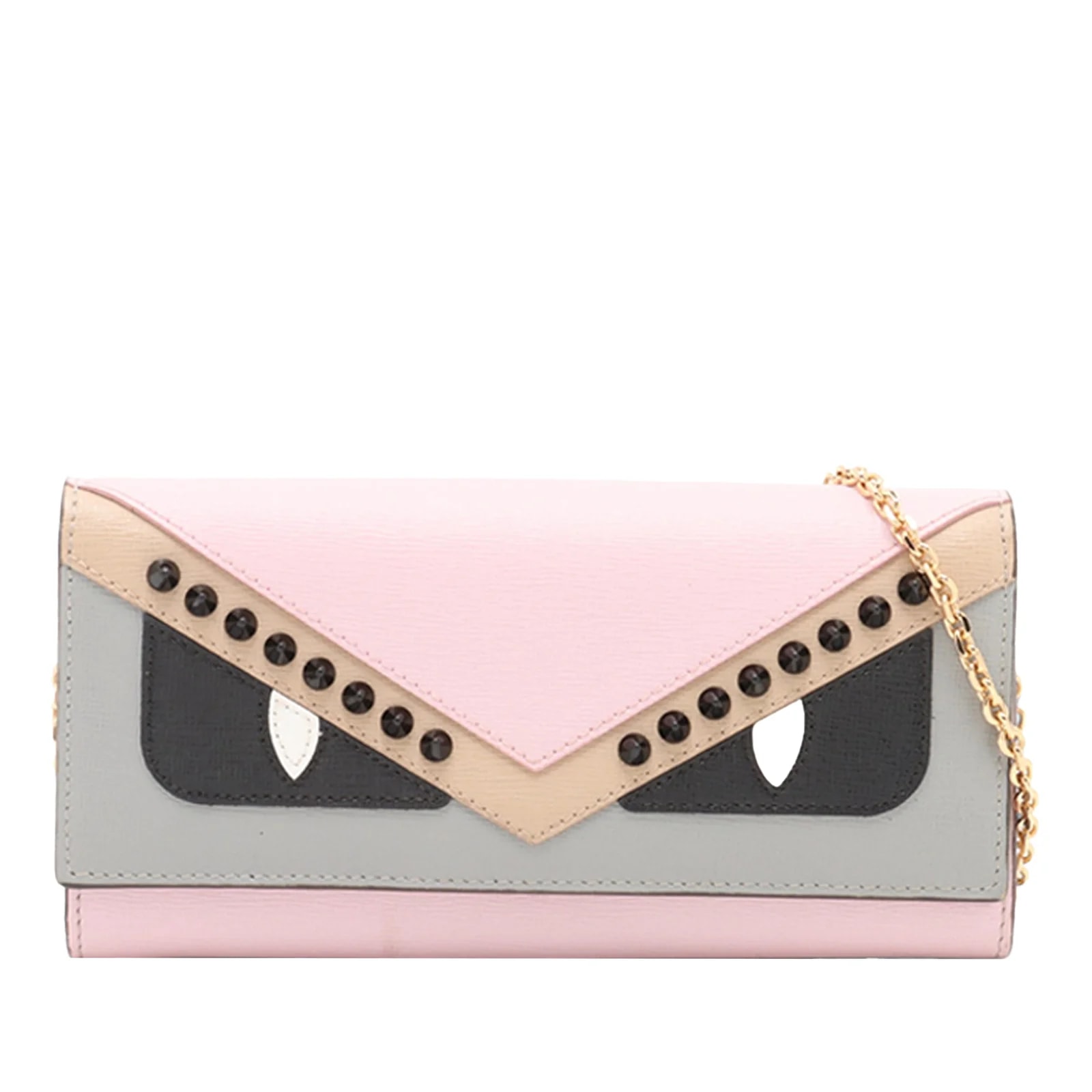 Fendi — Studded Monster Eyes Tube Wallet on Chain — Handbag — resale