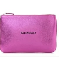 Balenciaga — New Balenciaga Metallic Logo Zip $795 — Handbag — resale
