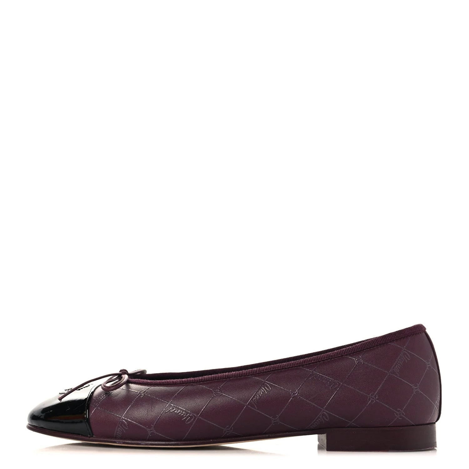Chanel — Printed CC Cap Toe Ballerina 38 — Designer Shoe — resale