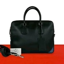Prada — Prada Logo 2way Business Briefcase — Handbag — resale