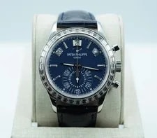 Patek Philippe — Patek Philippe 5961P Platinum Annual Calendar Chronograph Baguette Diamond 2023 — Watch — resale