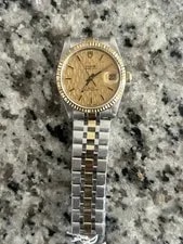 Tudor — Tudor Date Champagne Linen Dial 74033 Automatic 34mm — Watch — resale