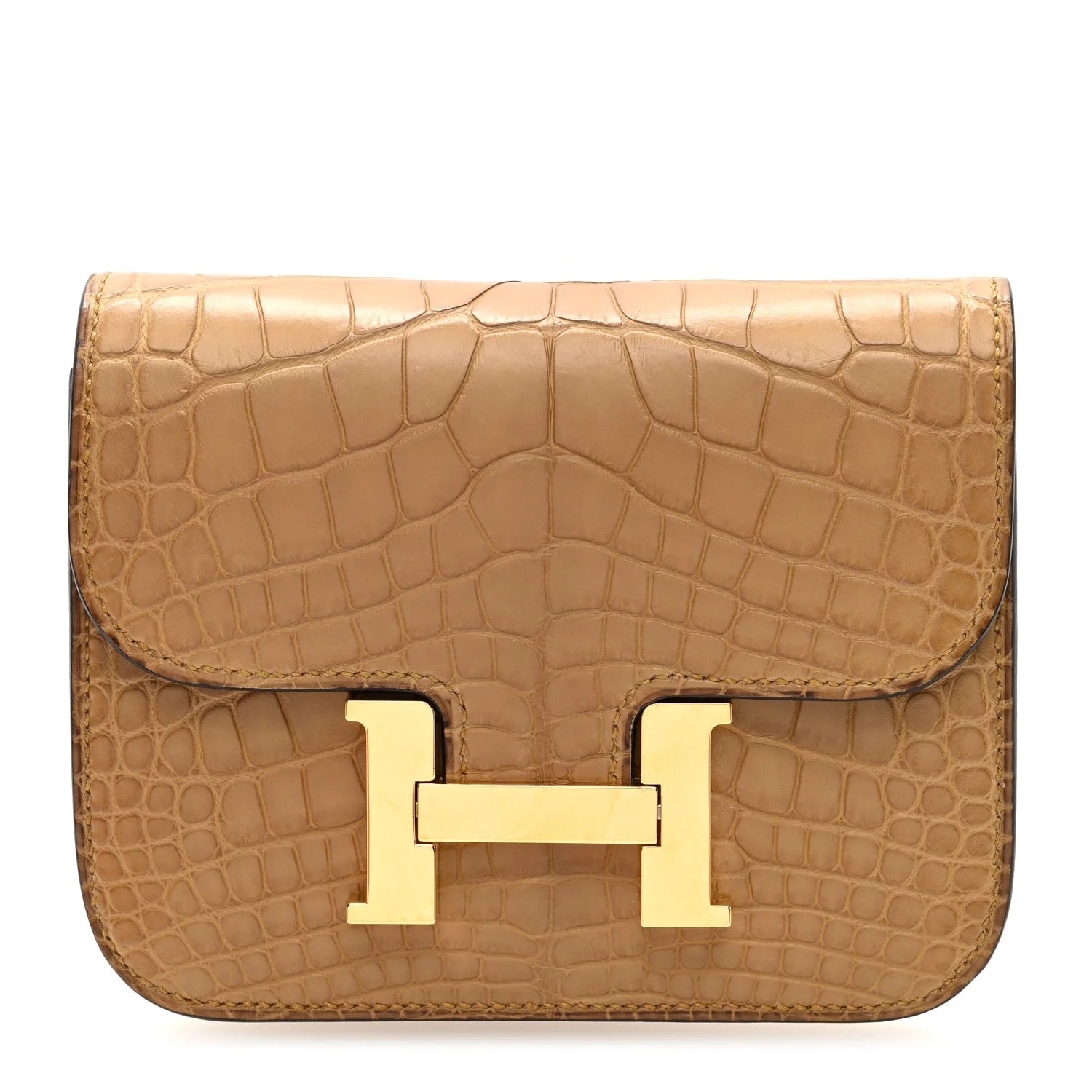 Hermès — Matte Constance Slim Wallet Kraft — Accessory — resale