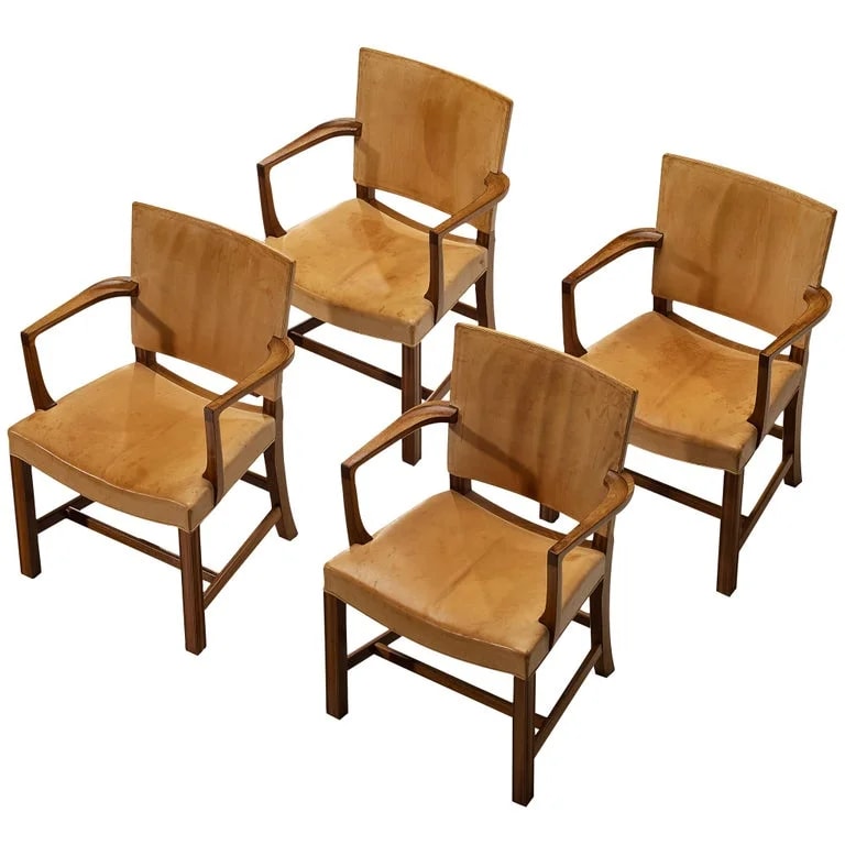 Kaare Klint, Rud Rasmussen — Klint for Rud. Rasmussens Snedkerier Set of Four '3758A' Armchairs — Furniture — resale