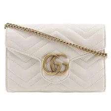 Gucci — Gucci GG Marmont Calf 2Way Chain Wallet One Size — Handbag — resale