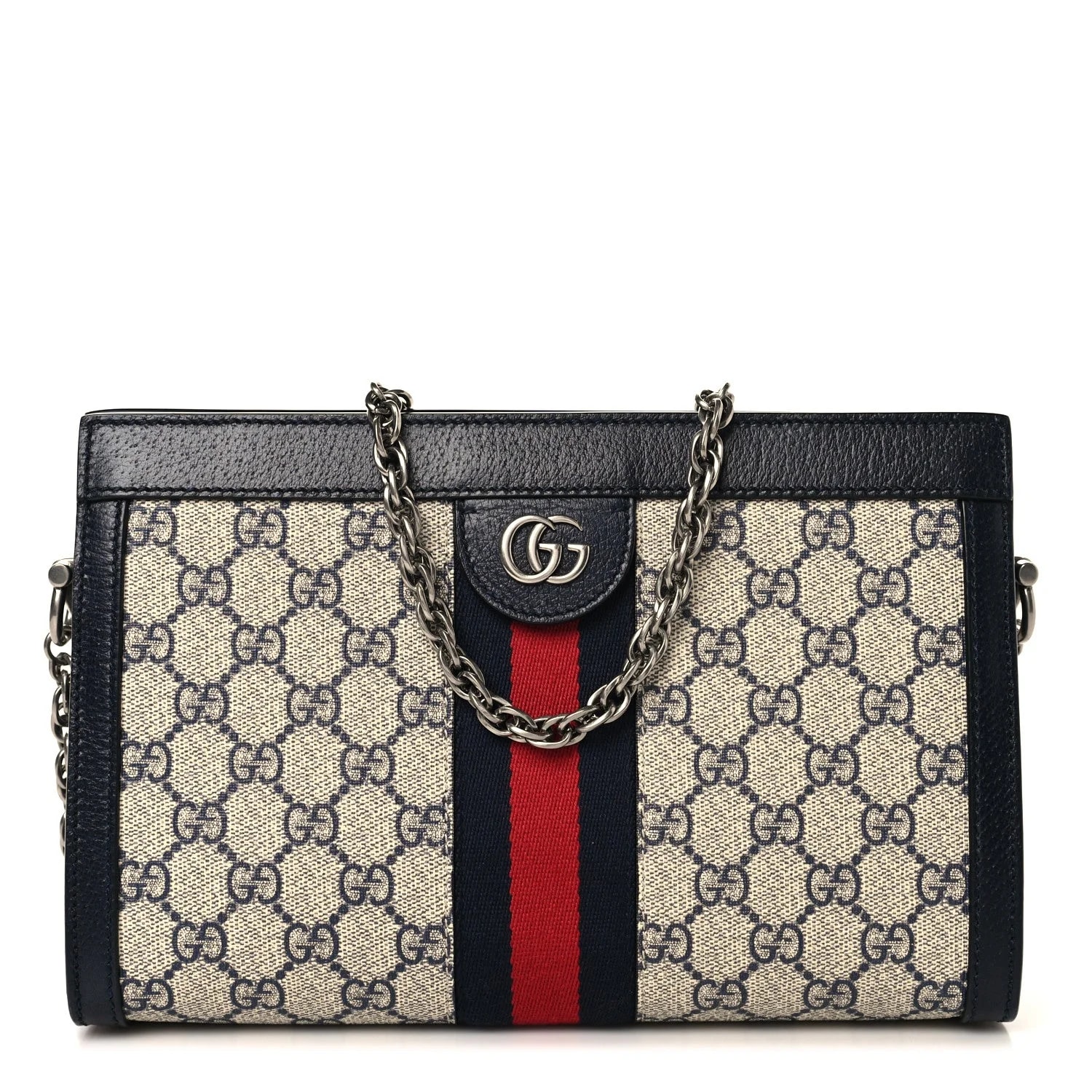Gucci — Textured Dollar Web Small Ophidia Chain — Handbag — resale