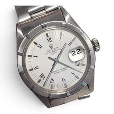 Rolex — Rolex Date 34 Mm Steel White Roman Oyster Automatic 1501 Circa 1973 — Watch — resale