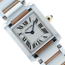 Cartier — Cartier Tank Francaise Stainless Steel & 18k Gold 20mm Quartz 2384 — Watch — resale