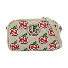 Gucci — Gucci Marmont Logo Apple Pattern Quilted - Very Good #IY6U2G — Handbag — resale