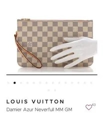 Louis Vuitton — Louis Vuitton Neverfull Pochette Ballerine Zip Wristlet — Handbag — resale