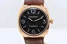 Panerai — 2006 Panerai Radiomir 45mm 18k Rose Gold Hand Wind PAM00231 Black Sandwich — Watch — resale