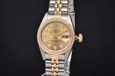 Rolex — Rolex 69173G Oyster Perpetual Datejust 26 YG 2135 With 10P Diamond #006 — Watch — resale