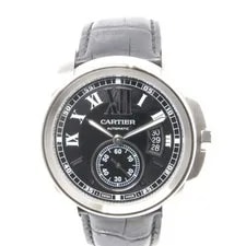 Cartier — Cartier Calibre de 3299 42mm SS Black Dial Automatic Date Box #KN327 — Watch — resale