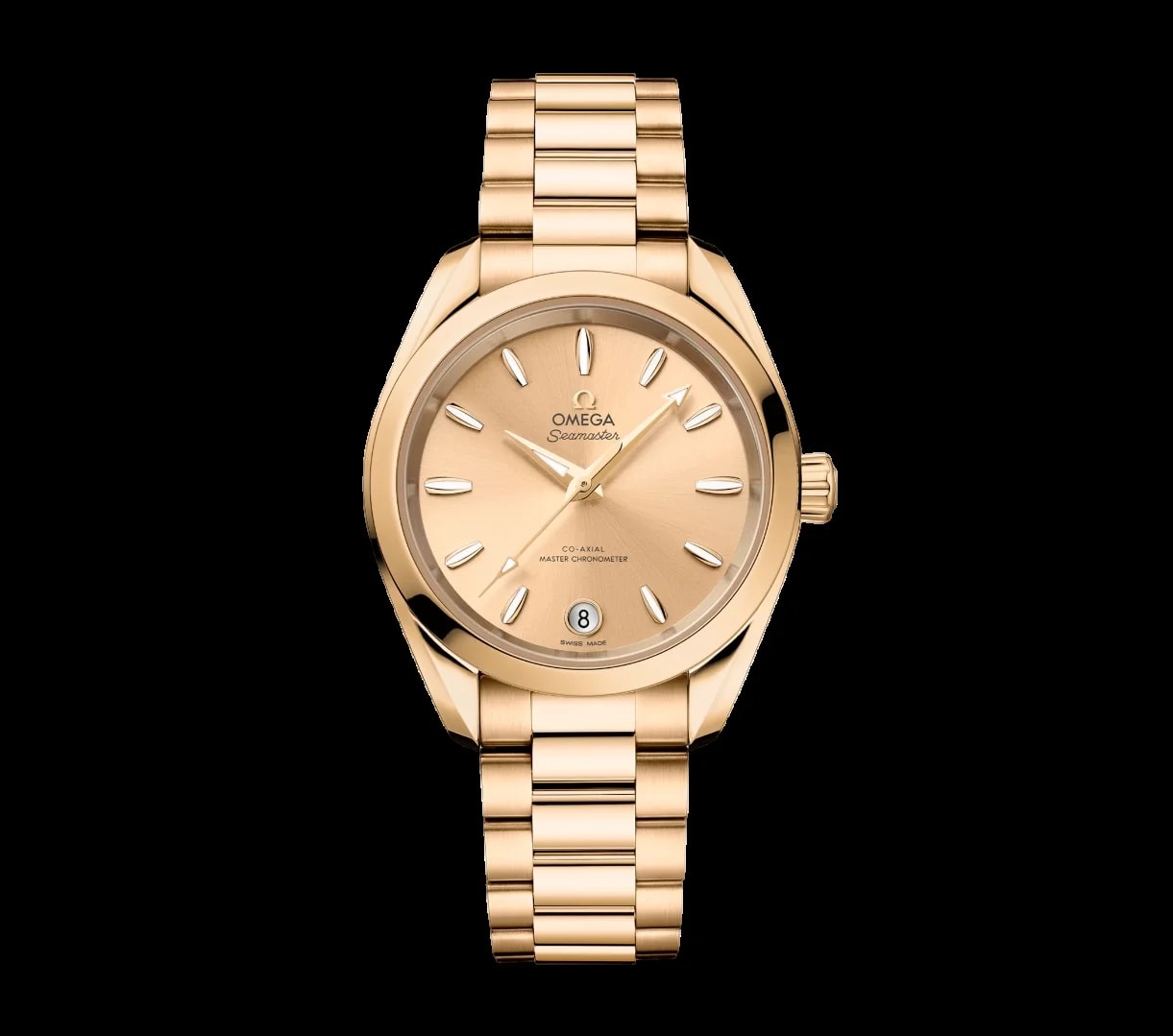 Worldofluxuryus — Omega Seamaster Aqua Terra 18K Moonshine™ Gold Lady's — Watch — resale