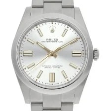 Rolex — Rolex Oyster Perpetual 41 124300 Silver Random Number Second Hand — Watch — resale