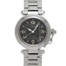 Cartier — Cartier Pasha C W31043M7 ( 2324) 35mm Stainless Steel Black #WW2937 — Watch — resale