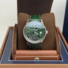 Breitling — Breitling Navitimer 41 A17326361L1P1 Steel Green Dial Leather Automatic — Watch — resale