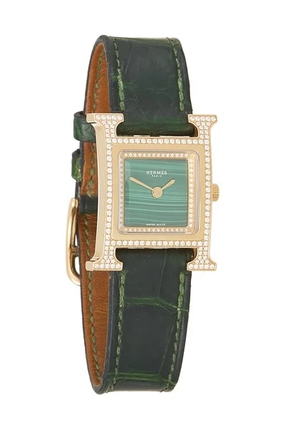 Hermès — Green Rose Gold Heure H — Watch — resale