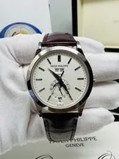 Patek Philippe — Patek Philippe Complications Moon Phase Annual Calendar Silver Dial 5396G — Watch — resale
