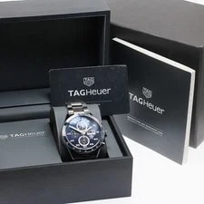 Tag Heuer — TAG Heuer Carrera Calibre 16 CV2A1V Automatic 44mm Box Papers Blue Chronograph — Watch — resale