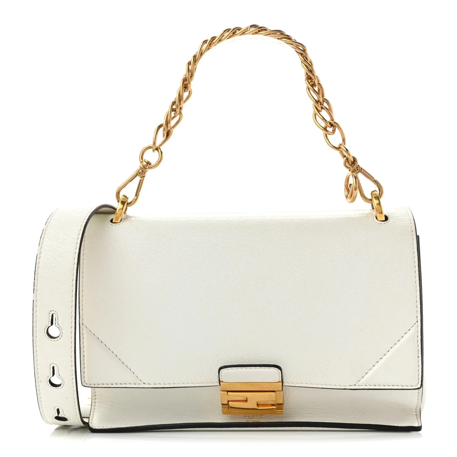 Fendi — Agnello Old Shine F Is Fendi Kan U — Handbag — resale