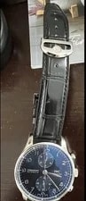 IWC — IWC Portugieser Chronograph Automatic Blue Dial Black Leather Strap — Watch — resale