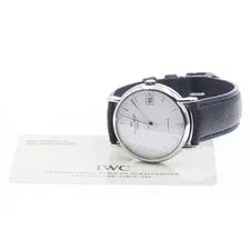 IWC Schaffhausen — IWC Schaffhausen Portofino IW351320 34mm SS White Dial Automatic Date #C553 — Watch — resale