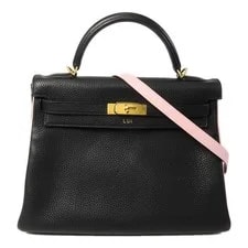 Hermès — Hermes GHW Kelly 32 (Name Mark) 2WayShoulder / Sakura — Handbag — resale
