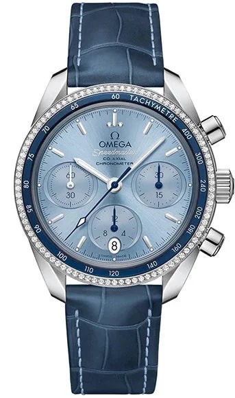 Worldofluxuryus — Omega Speedmaster 38 Co-Axial Chronograph Stainless Steel & Diamonds Lady's — Watch — resale