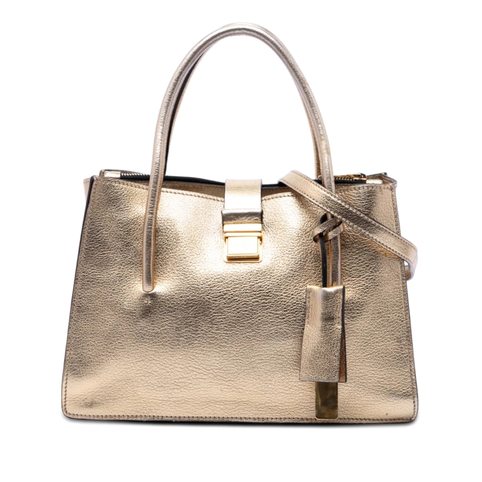 Miu Miu — Metallic Madras Push Lock — Handbag — resale