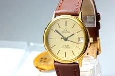 Omega — Modified Omega de Ville Ref.196.0158 33mm Gold Date Quartz — Watch — resale