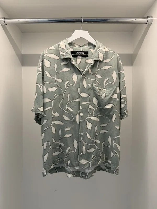 Jacquemus — Jacquemus “L’Amour” Leaf Print Camp Shirt — — streetwear — resale