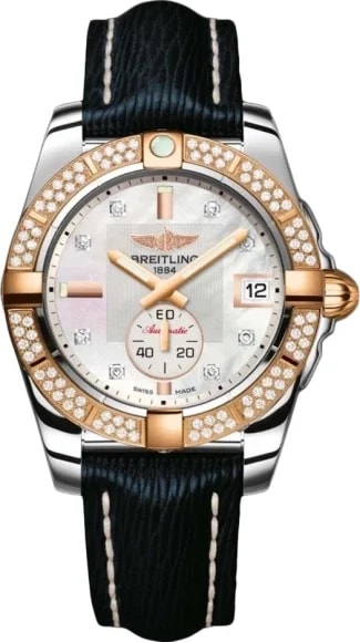 Worldofluxuryus — Breitling Galactic Stainless Steel & 18K Rose Gold & Diamonds Lady's — Watch — resale