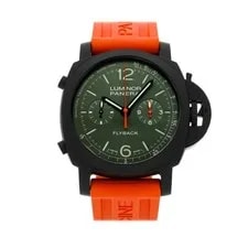 Panerai — Panerai Luminor Chrono Flyback Black Auto 44mm Green Dial Strap PAM 1498 — Watch — resale