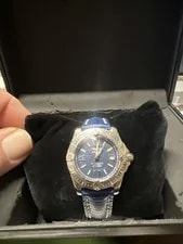 Breitling — Breitling Cockpit Lady A71356 Blue Stick/Roman Dial Quartz Lds Strap — Watch — resale