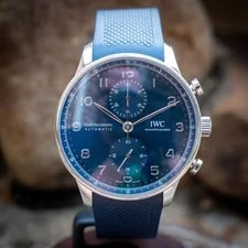 IWC — IWC Portugieser Chronograph Blue Dial Automatic 41mm IW371606 Warranty — Watch — resale