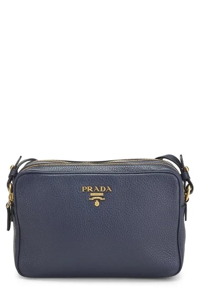 Prada — Vitello Daino Double Zip Camera — Handbag — resale