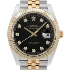 Rolex — Rolex Datejust 41 10P Diamond 126333G Black 5 Row Jubilee Bracelet Random Nu... — Watch — resale