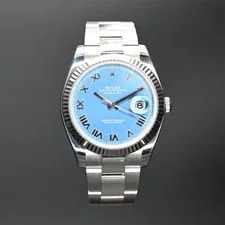 Rolex — Rolex Datejust 41mm Blue Roman Dial 126334 2024 Papers Msrp $11,650 — Watch — resale