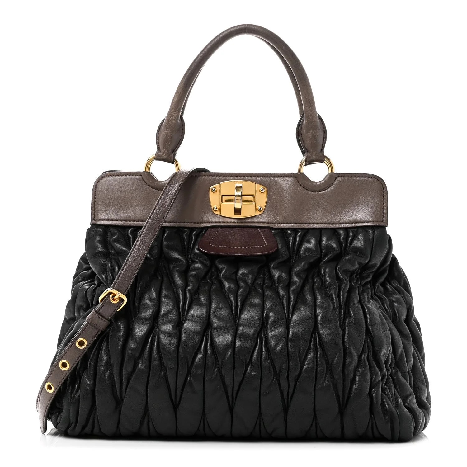 Miu Miu — Matelasse Turnlock Hobo — Handbag — resale