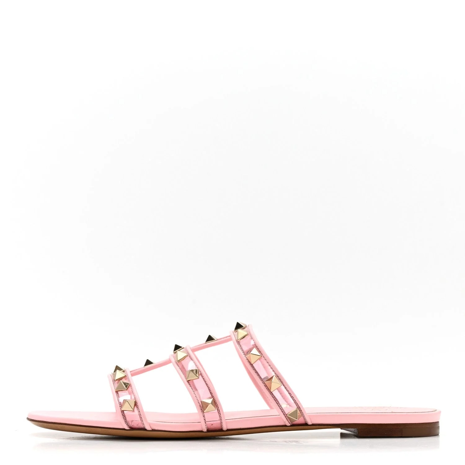 Valentino Garavani — Rockstud Caged Slide 39.5 — Designer Shoe — resale