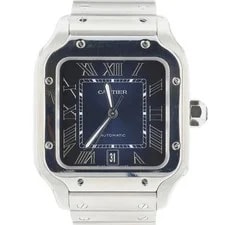 Cartier — Cartier Santos de Steel Blue Dial 39.8mm Auto WSSA0030 — Watch — resale