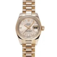Rolex — Rolex Datejust 179175G Pink / Diamond Dial Ever Rose Gold Automatic #W375 — Watch — resale