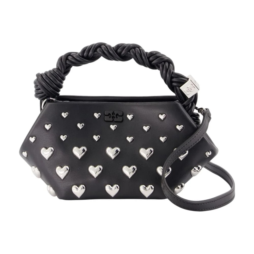 Ganni — Ganni Bou Mini Hearts Top Handle — Synthetic — Handbag — resale