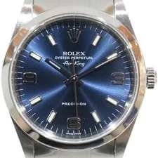 Rolex — Rolex 14000M Automatic Winding 34mm Blue Stainless Steel Box — Watch — resale